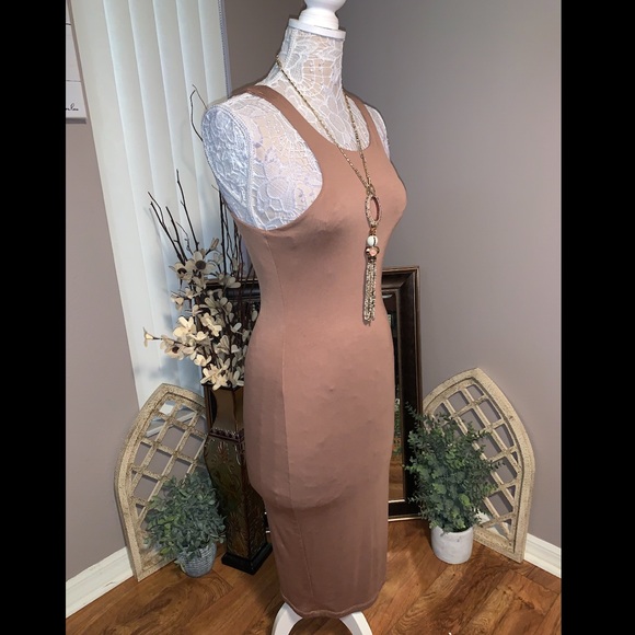 Tan Midi Dress - Picture 4 of 6